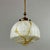 Art Deco Marbled Opaline Glass and Brass Pendant Light, Germany, 1930s For Sale - Image 4 of 18