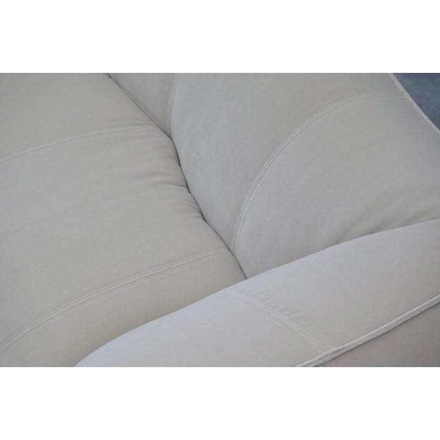 Cream Le Bambole 3-Seater Sofa in Ecru Velvet by Mario Bellini for B&b Italia, 1970s For Sale - Image 8 of 10
