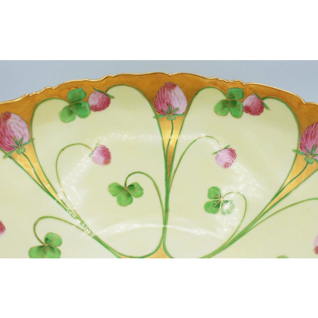 1891-1911 Limoges Porcelain Punch Bowl With Original Stand For Sale In Raleigh - Image 6 of 10