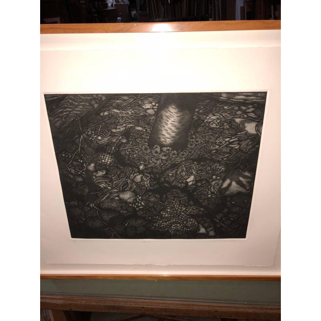 Printmaking Materials Richard HrickoMezzotint Etching Botanical Print 'Mantle' Signed AP Jungle Image For Sale - Image 7 of 7