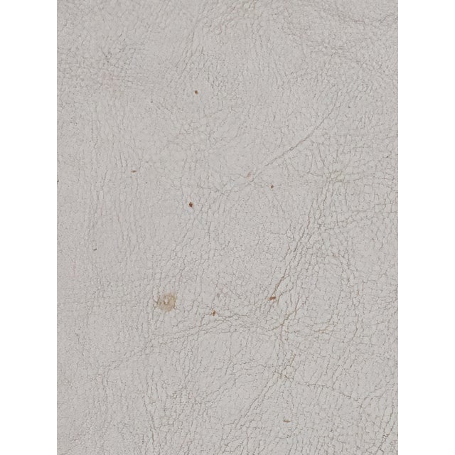 Animal Skin Late 20th Century Off White Chrome Leather Rocking Chair For Sale - Image 7 of 12