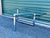 Vintage 1970s Arnaldo Gamba and Leila Guerra Style Tubular Chrome & Teardrop Glass Coffee Table For Sale - Image 4 of 6
