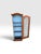 Antique Tall Wood Wall-Hanging Display Cabinet With Arched Wire Mesh Door For Sale - Image 4 of 9