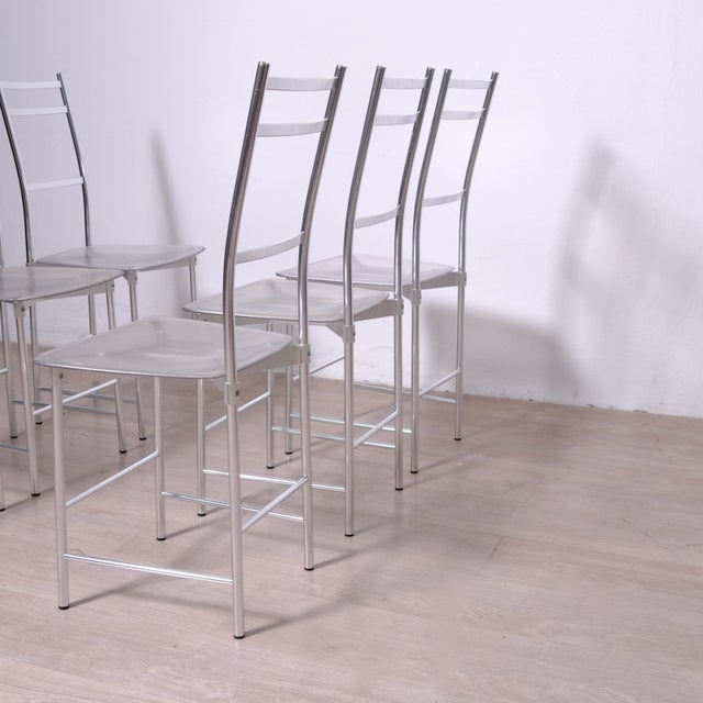 Postmodern Vintage Italian Chairs by Ycami Bagutta, 1980, Set of 6 For Sale - Image 3 of 18