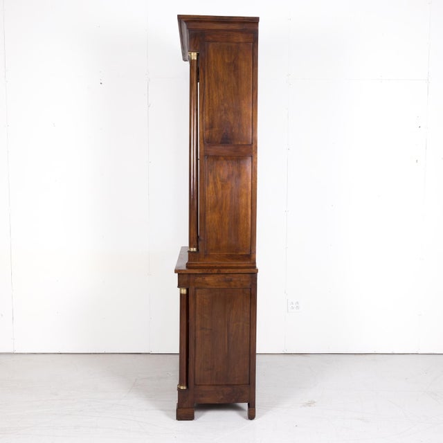 19th Century Period French Empire Walnut Lyonnaise Bibliotheque or Bookcase For Sale - Image 13 of 14
