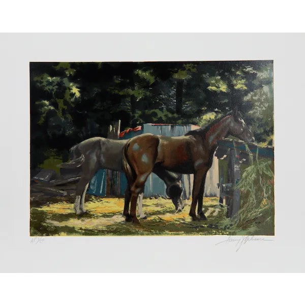 Harry Schaare, "Feeding Time," Lithograph For Sale