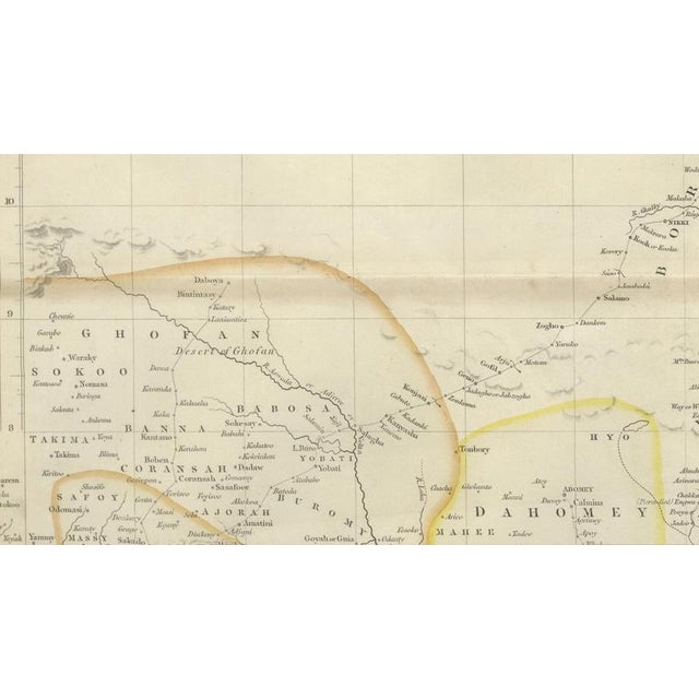 Gold Antique Niger River Map, Arrowsmith, British Expedition Under Trotter, 1855 For Sale - Image 8 of 11