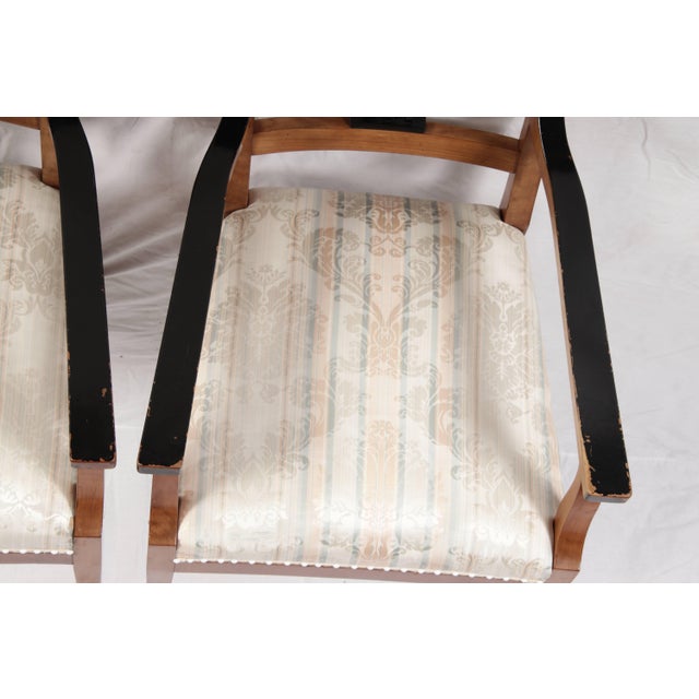 Antique Biedermeier Chairs and Armchairs, 1920s, Set of 8 For Sale - Image 14 of 18