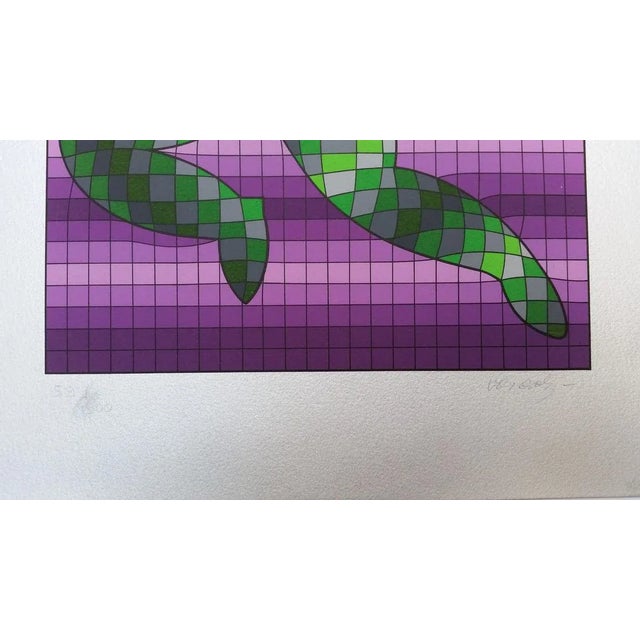 Vasarely - "Tennis Player" - 1977 1977 For Sale - Image 3 of 5