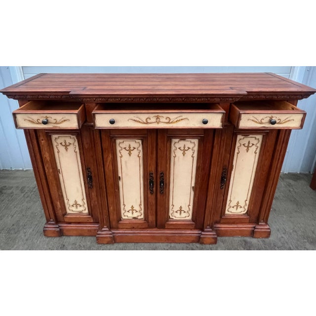 Hooker Furniture Rustic European Tall Credenza Sideboard For Sale - Image 10 of 12