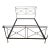 Late 20th Century Charles P. Rogers Campaign Collection Queen Iron Bed With Matching Glass-Top Nightstands For Sale