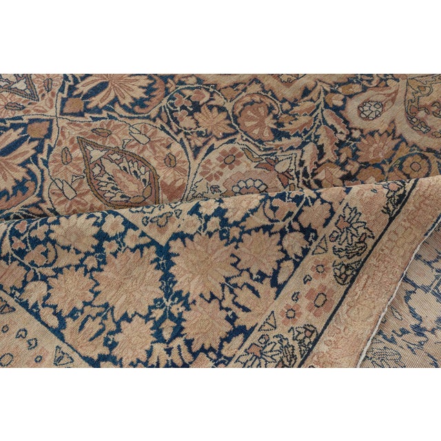 Late 19th Century One-of-a-kind Antique Persian Kirman Brown Rug For Sale - Image 5 of 6