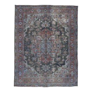 Antique Turkish Heriz Rug, 09'11 X 12'10 For Sale