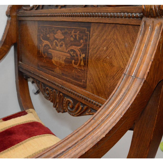 Red 19th Century Campaign Prayer Chair For Sale - Image 8 of 11