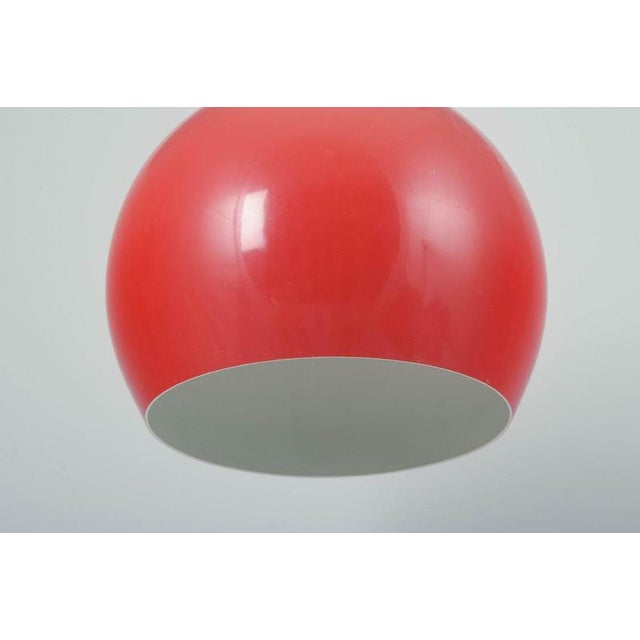 Topan Pendant Lamp in Red Lacquered Metal by Verner Panton for Louis Poulsen, 1960s For Sale - Image 3 of 5