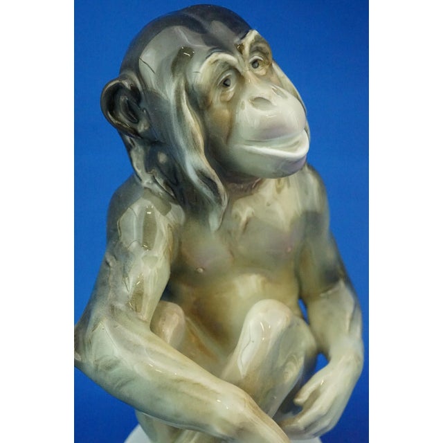19th Century Porcelain Chimpanzee or Monkey Sculpture from Ernst Bohne & Sohne, Germany For Sale - Image 12 of 18