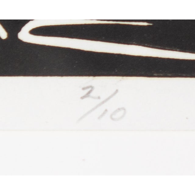 1974 “Black on White” Relief Print of Zebras by Kathryn E. Eichlin For Sale In Indianapolis - Image 6 of 10