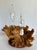 Contemporary 1970s Organic Modern Burl Wood Sculptural Double Oil Lamp Centerpiece For Sale - Image 3 of 11