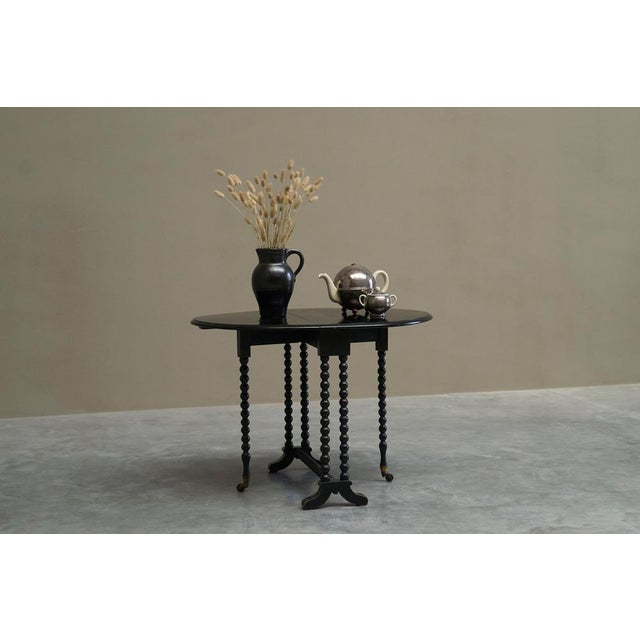 Ebonized Bobbin Turned Baby Sutherland Table, England, Late 19th Century For Sale - Image 4 of 18
