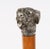 Antique Sliver Plated Handled Dogs Head Walking Stick For Sale - Image 11 of 15