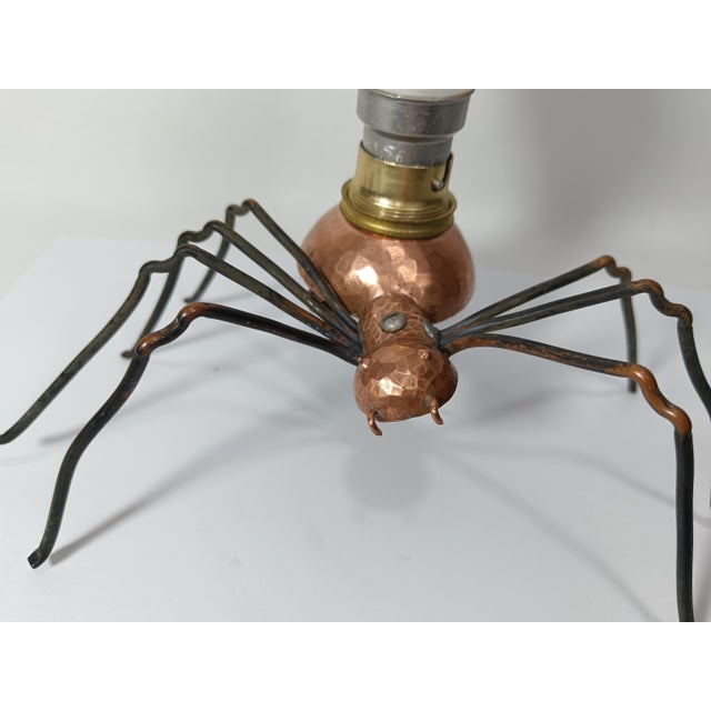 1990s Vintage French Wall Lamps in Wrought Copper, 1990s, Set of 2 For Sale - Image 5 of 6