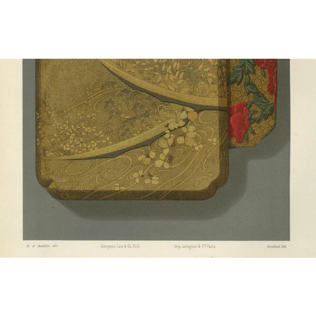 Japanese Lacquer and Textile Tray Designs, 1880s, Paper For Sale - Image 4 of 10