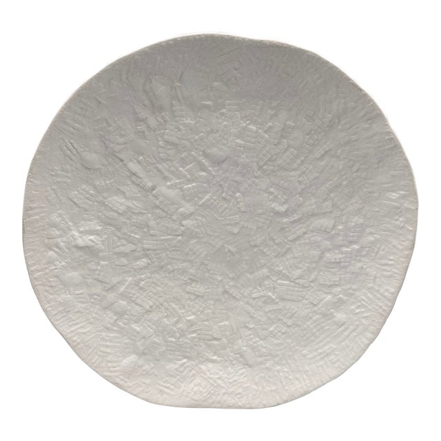 Vintage Max Lamb 1882 Ltd. Crockery White 13' Large Platter / Bowl England For Sale