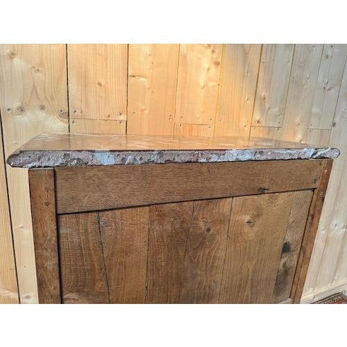 Brown Small Louis XIV Style Cabinet in Oak For Sale - Image 8 of 9