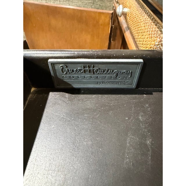 Ernest Hemingway Collection by Thomasaville Wicker Front Cabinet With Marble Top For Sale In Las Vegas - Image 6 of 6