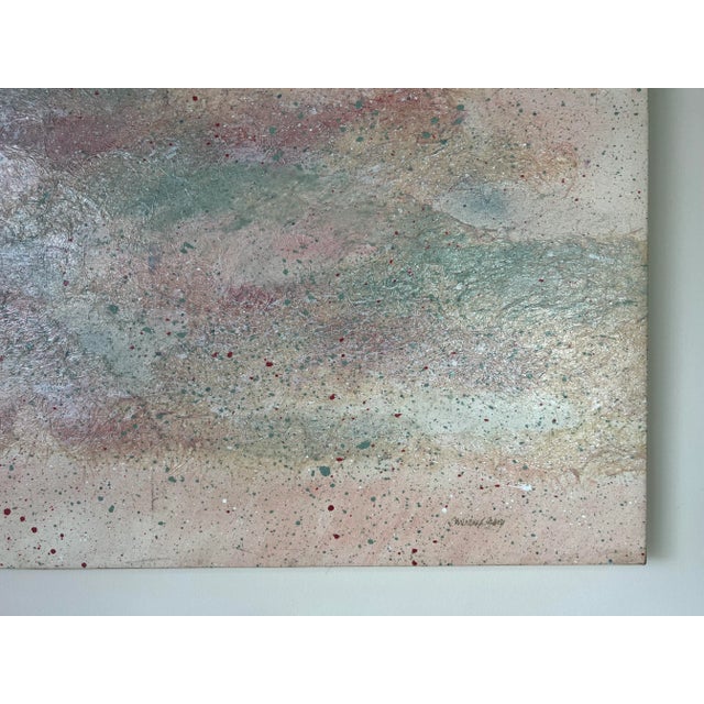 1980s Christine E. Alfery Original Mixed Media Expressionist Abstract Painting For Sale - Image 9 of 13