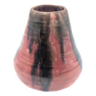 Vintage Studio Pottery Drip-Glaze Bud Vase For Sale