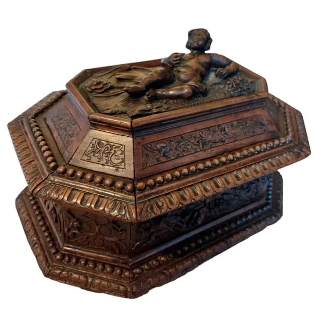 Wood Jewelery Black Forest Box, 1820 For Sale - Image 7 of 9