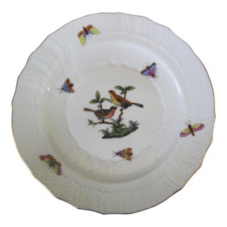 Herend Rothschild 1516ro Hand Painted Bird 6 3/4" Bread & Butter Side Plate Motif 9 For Sale