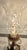 Pair of Vintage Brass Accent Lamps With Chandelier Crystal Prisms & Etched Glass Shades For Sale - Image 10 of 12