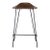 Matthew Izzo Home Tackshop Leather Seat and Iron Base Counter Stool For Sale