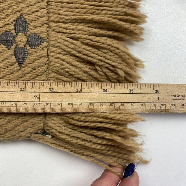 Camel Louis Vuitton Thick Wool & Silk Blend Brown Scarf For Sale - Image 8 of 9