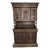 Early 20th Century Carved Antique English Two Piece Walnut Court Cupboard China Cabinet For Sale