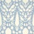 Sample - Schumacher Chenonceau Damask Wallpaper in Sky Blue For Sale