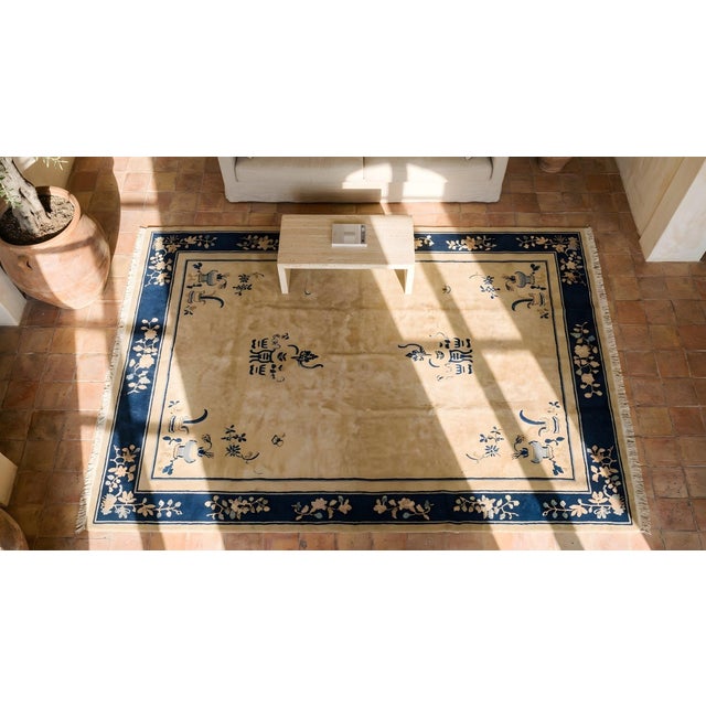 Antique Chinese Peking Rug. For Sale - Image 11 of 12