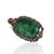 Handcrafted Carved 20.85 Ct Emerald Brooch Pendant With Diamond Accents For Sale - Image 4 of 13