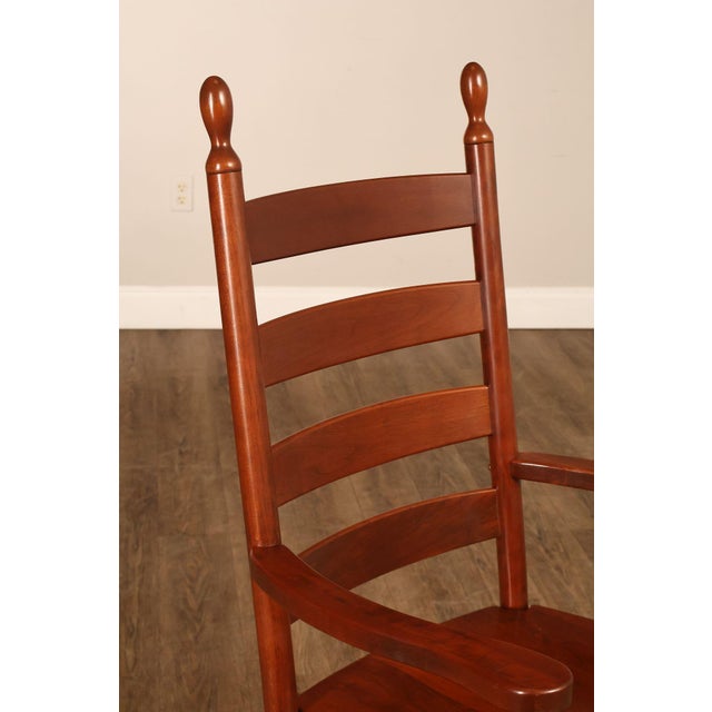 Keystone Manufacturing Company The Keystone Collection Set of Four Solid Cherry Ladder Back Dining Chairs For Sale - Image 4 of 18