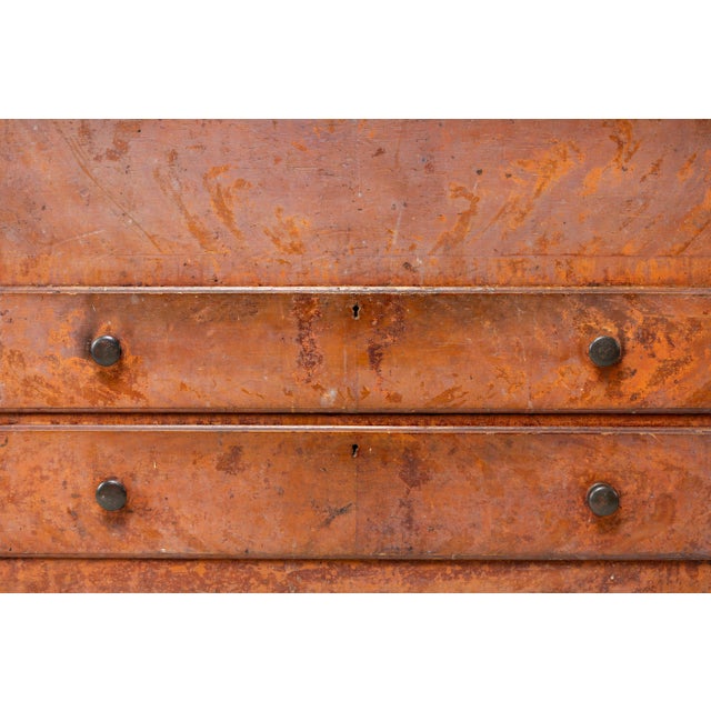 Early 19th Century Antique Vermont Grain Painted Blanket Chest For Sale - Image 5 of 18