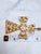1960s Signed Schreiner New York Cross Pendant Brooch Clear Crystal With Original Chain For Sale - Image 9 of 15