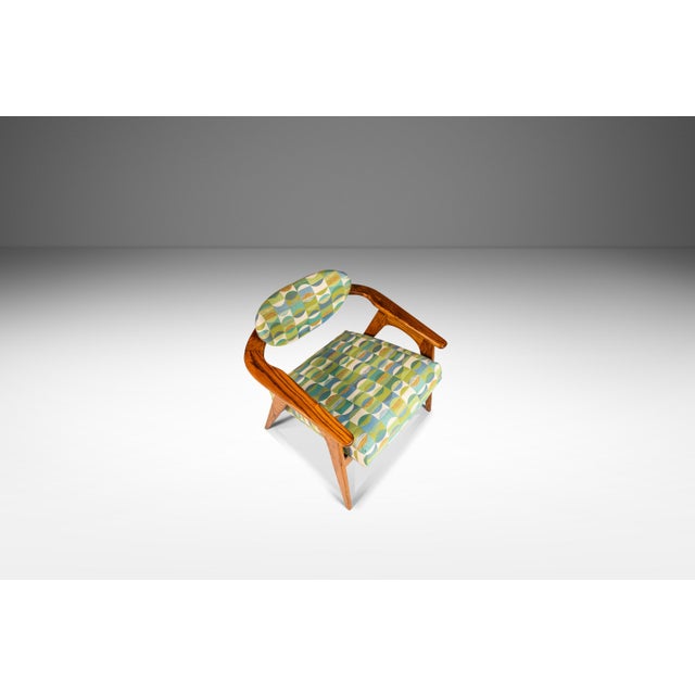 Green Rare Mid-Century Modern Low Profile 916-Cc Captains Chair in Oak Attributed to Adrian Pearsall for Craft Associates, Usa, C. 1960's For Sale - Image 8 of 18