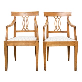 Pair of 19th Century Country French Provincial Fruitwood Armchairs For Sale