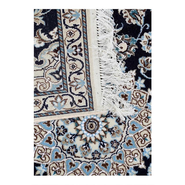 Traditional Pasargad Persian Nain Silk & Wool Runner For Sale - Image 3 of 3