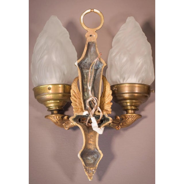 Classical Glass Wall Lamps with Angels, Set of 2 For Sale - Image 17 of 18