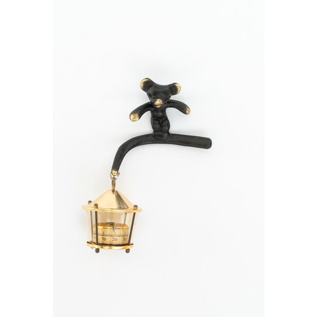 Bear Thermometer Holder for Wall Mounting from Walter Bosse, Vienna, 1950s For Sale - Image 9 of 9