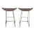 1960s Mid Century Modern Umanoff Style Wrought Iron Bar Stools - Set of 2 For Sale