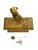 Brass Clock Antique Marble With Sculpture and Brass Accent Mantel French Decor For Sale - Image 8 of 11